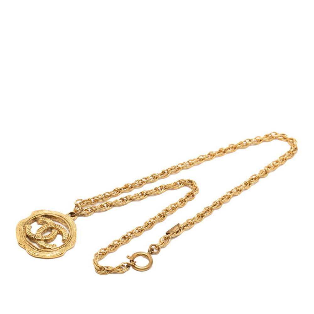 CHANEL Authentic Gold Logo Necklace - Picture 3 of 6